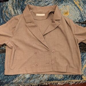 OAK + FORT Women's Blazer in Taupe